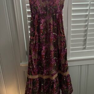 strapless flowy dress